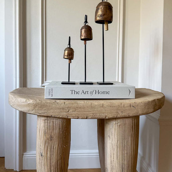 senufo hocker altholz rustikal stool elm