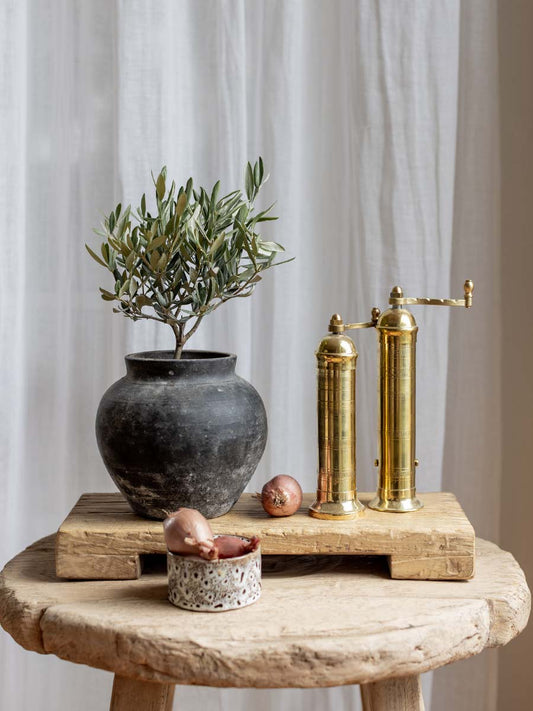 vintage holztablett sockel wood pedestal