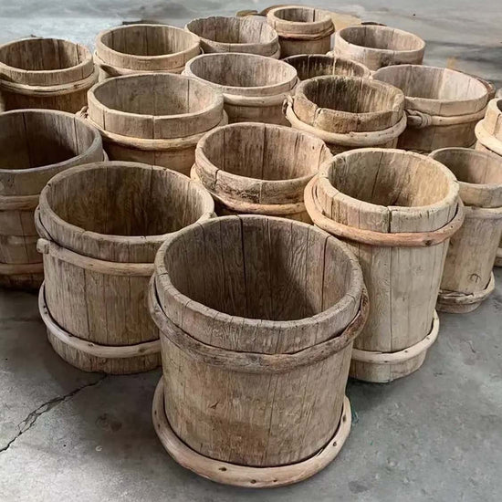 Vintage Holzeimer Bucket wood