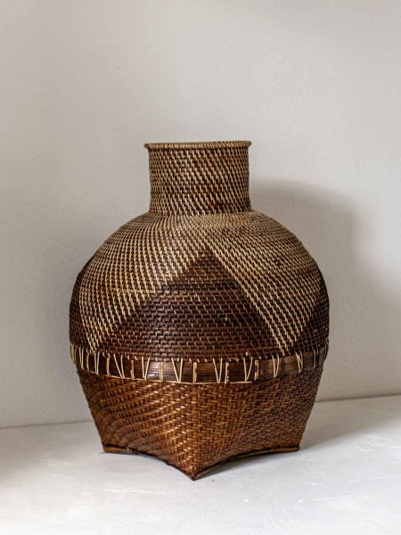 Vase aus Rattan